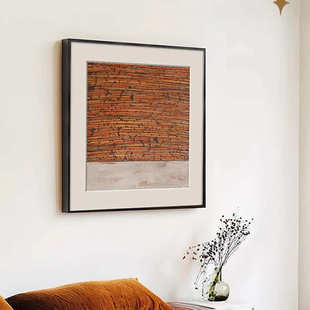 炽热 侘寂中古风挂画小众高档装修家居民宿酒店会所抽象装饰画