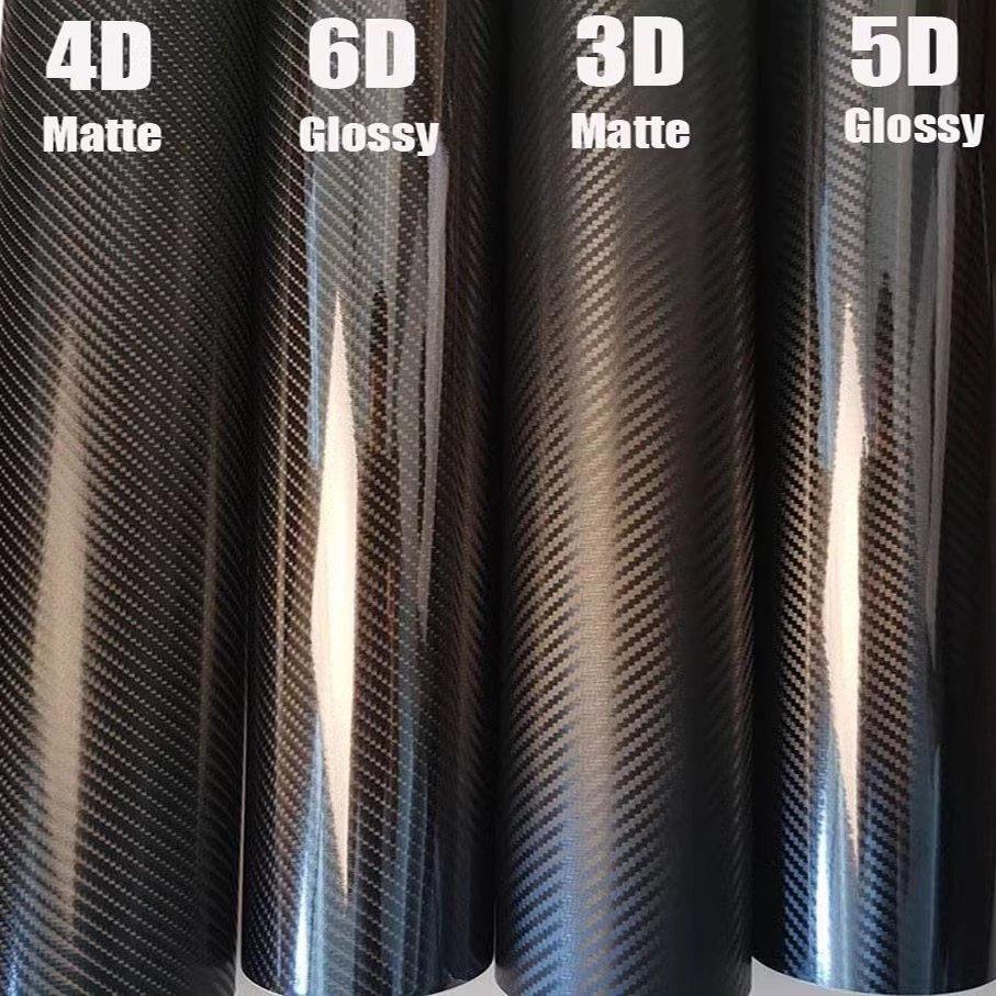 汽车3D立体亚面碳纤维贴纸5D碳纤维贴膜内饰贴纸后视镜改装改色膜