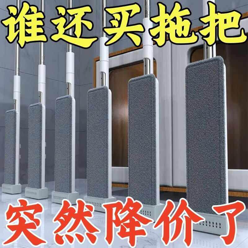 2024新款免手洗平板拖把家用拖把桶懒人一拖净大墩布拖布拖地神器