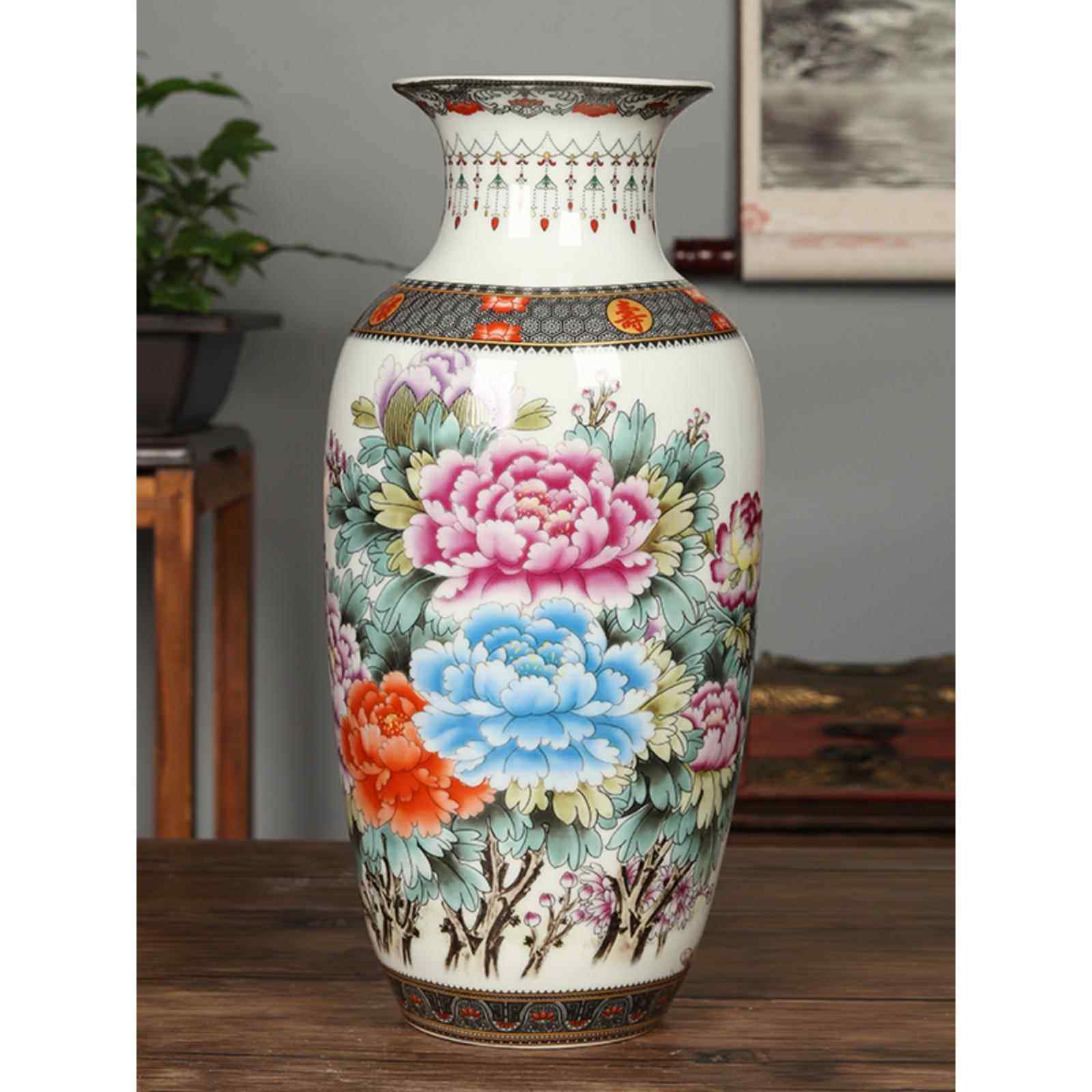 景德镇陶瓷器富贵竹花瓶摆件新中式客厅插花玄关电视柜家居装饰品,家居饰品,花瓶,淘宝优惠券,粉丝福利购,淘宝优惠卷