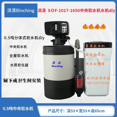 滨清diy 0.5吨家用软水机 厨柜软水器 分体式SOF-1017-1650全自动