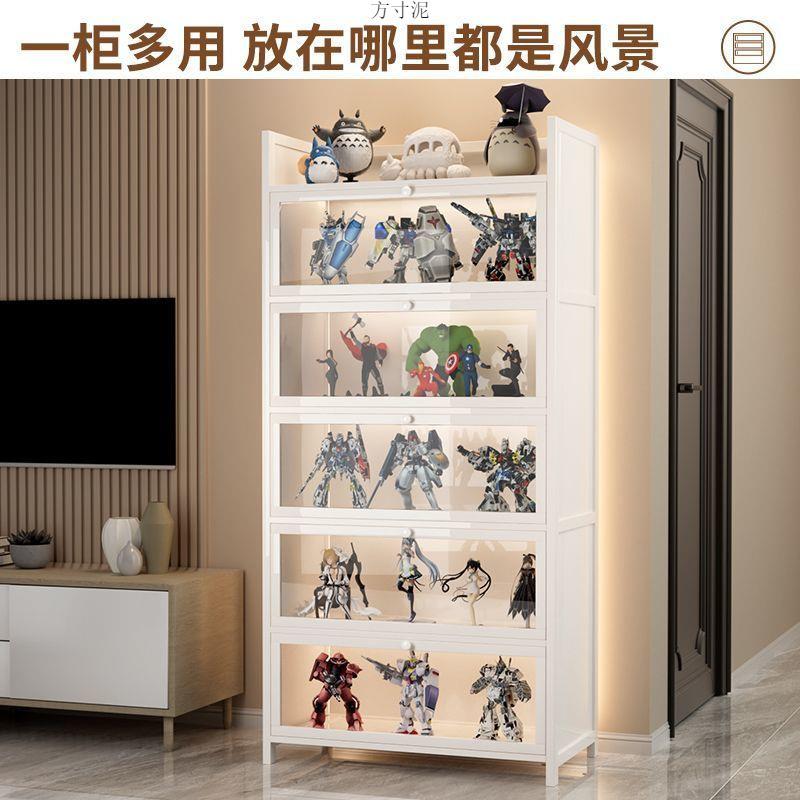 书架书柜防尘透明门地用带柜门LNI家展示柜一体落靠墙收纳物架痛