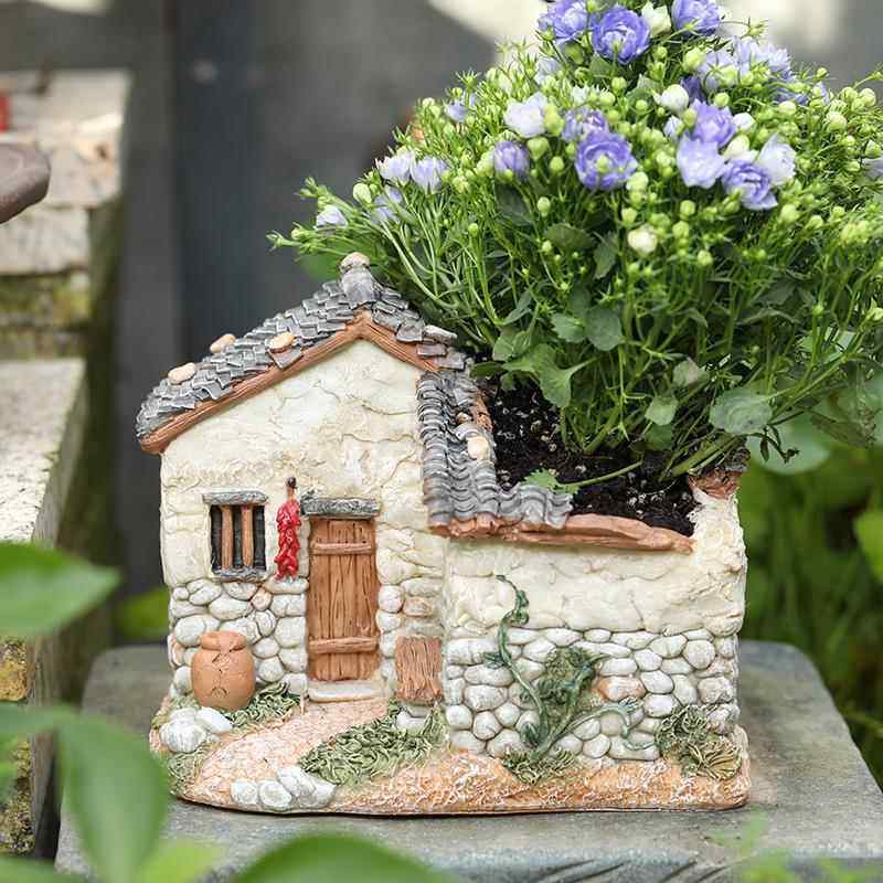 中式老房子盆景摆件花园庭院客厅家居装饰品乡村土屋园林田园礼物,家居饰品,户外/庭院摆件,淘宝优惠券,粉丝福利购,淘宝优惠卷