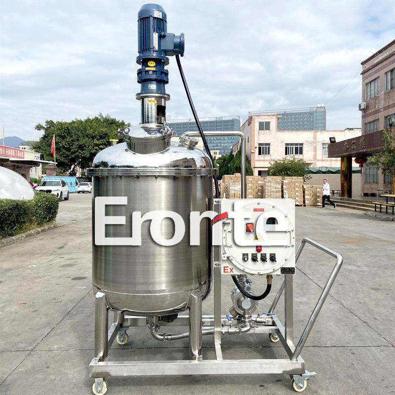 1000L不锈钢液体搅拌罐真空液体反应釜胶水硅油加热混合搅拌机