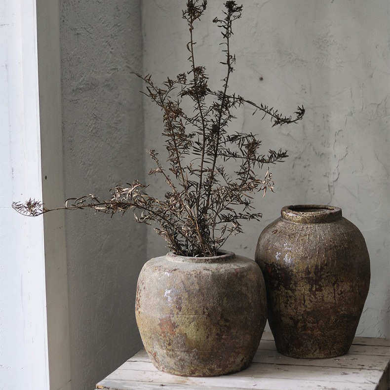 手工复古禅意坛子复古老花瓶做旧陶罐会所民宿酒店摆件设计师软装,家居饰品,花瓶,淘宝优惠券,粉丝福利购,淘宝优惠卷