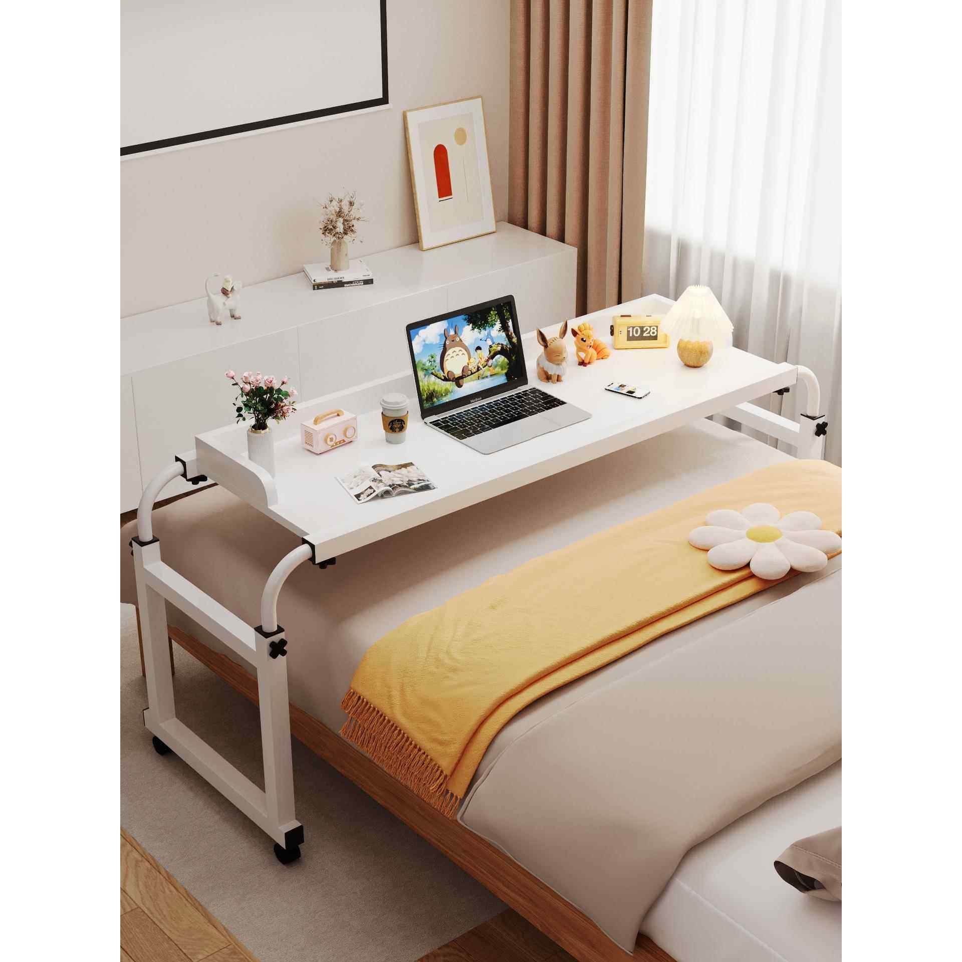 跨床桌可移动书桌升降床边桌卧室电脑桌长条桌懒人办公床上小陵星