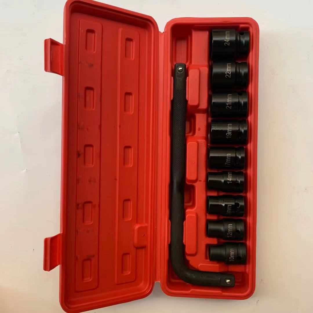 套筒1/2电动小风炮大飞扳手气动加长型短六角重型套头10-24mm