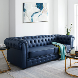 轻奢沙发美式皮艺沙发客厅组合双人三人小户型，沙发现代高端家具