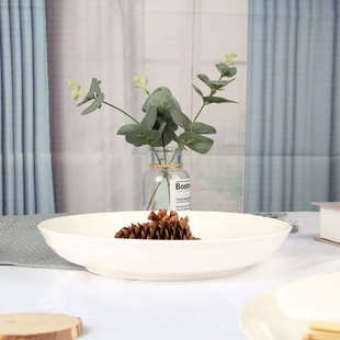 菜盘家用纯白陶瓷 白色骨瓷盘子 新骨瓷餐具盘碟子深盘白瓷餐具