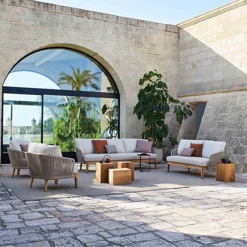 酒设店计师编露台柚木户藤外具民宿室861外休闲实木庭院家户外沙