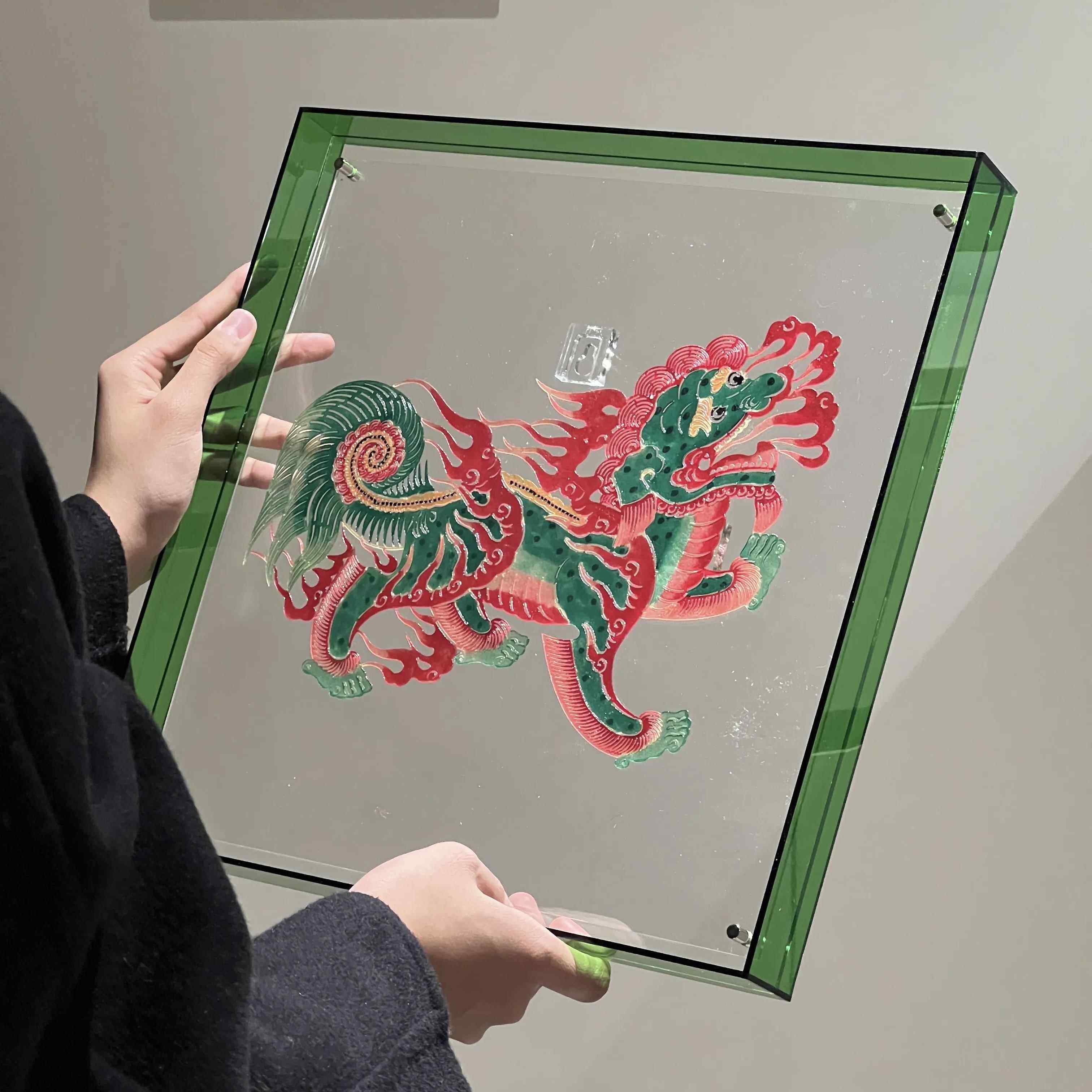 皮影装饰画传统非遗文化手工制作新中式挂画创意软装摆件乔迁礼物