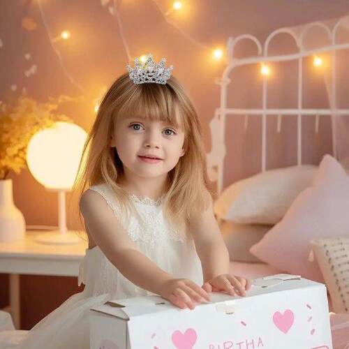 Princess Crown Headb Rhinestone Decoration Girls Toddler