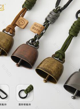 户外背包熊铃铛露营氛围风铃挂件钥匙扣配件徒步提醒宠物铃铛挂饰