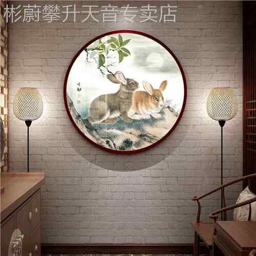 网红肖十生装老龙饰鼠墙牛图虎兔画像画蛇画马鸡羊壁画挂二画