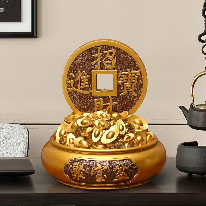 宝盆桌面CLZ流业水摆件循环泉水晶球聚创意家居水景办喷公室开送