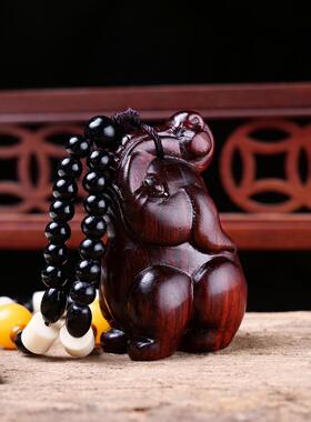 工艺品小叶紫檀葫芦雕刻挂件木雕