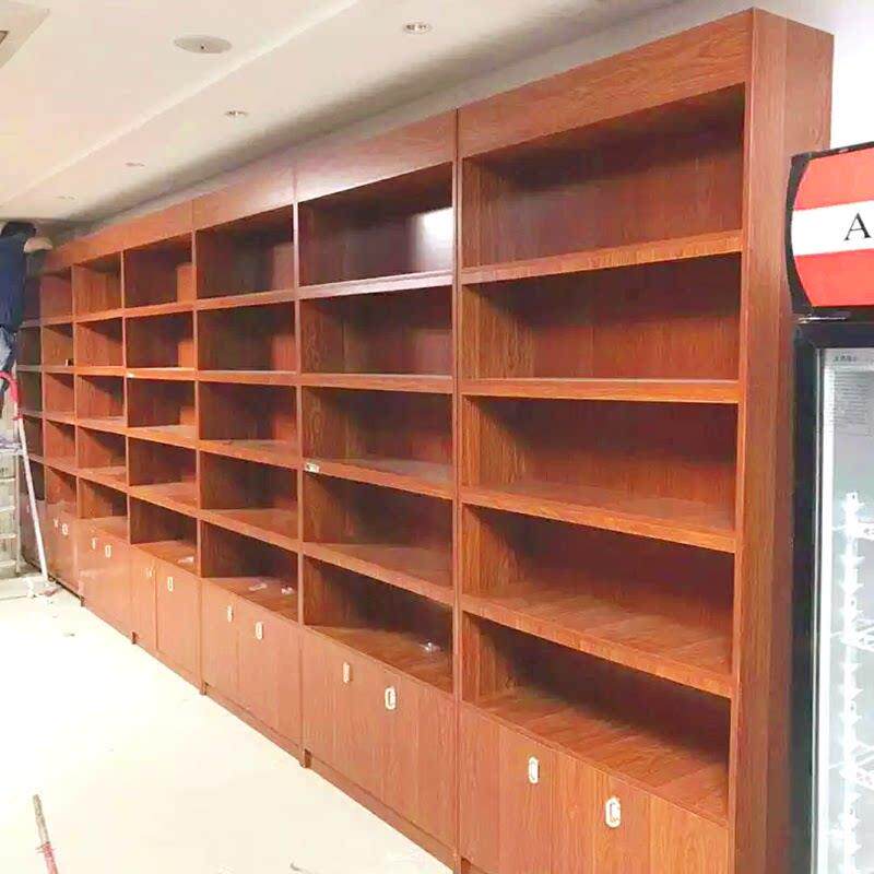 实木红酒柜展示柜白酒柜展示架超市烟柜茶叶柜陈列柜特产货架商用