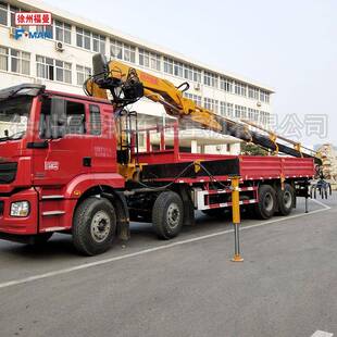 16吨折臂随车吊配抓斗可抓钢东风后八轮随车吊1-25吨折臂吊多功能