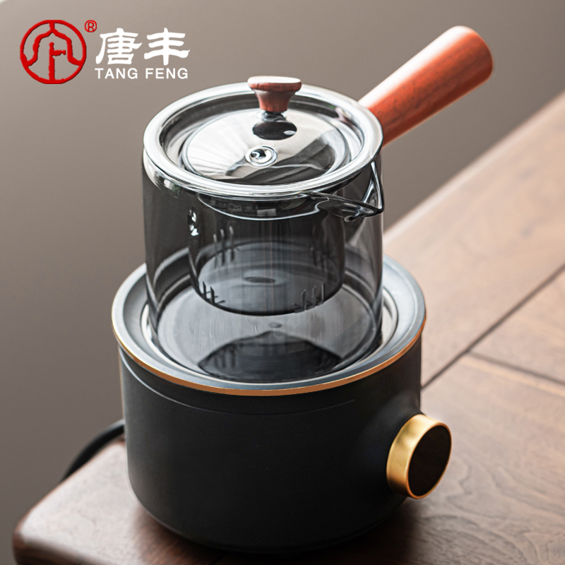 煮茶器煮茶炉玻璃煮茶壶养生壶电陶炉老白茶专用侧把煮茶套装高端