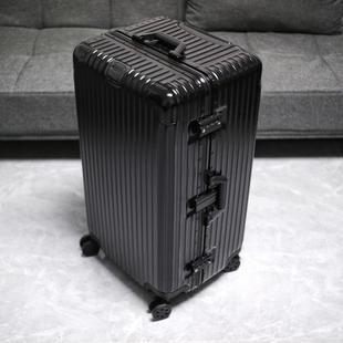新款 旅行轻箱超皮密箱 超大容量行李箱女万向3轮2寸铝框拉杆箱男码