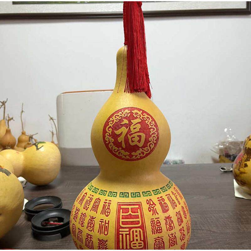 福禄葫芦图缘葫芦福工艺品精摆件百天然百厂家雕刻图财挑一对批发