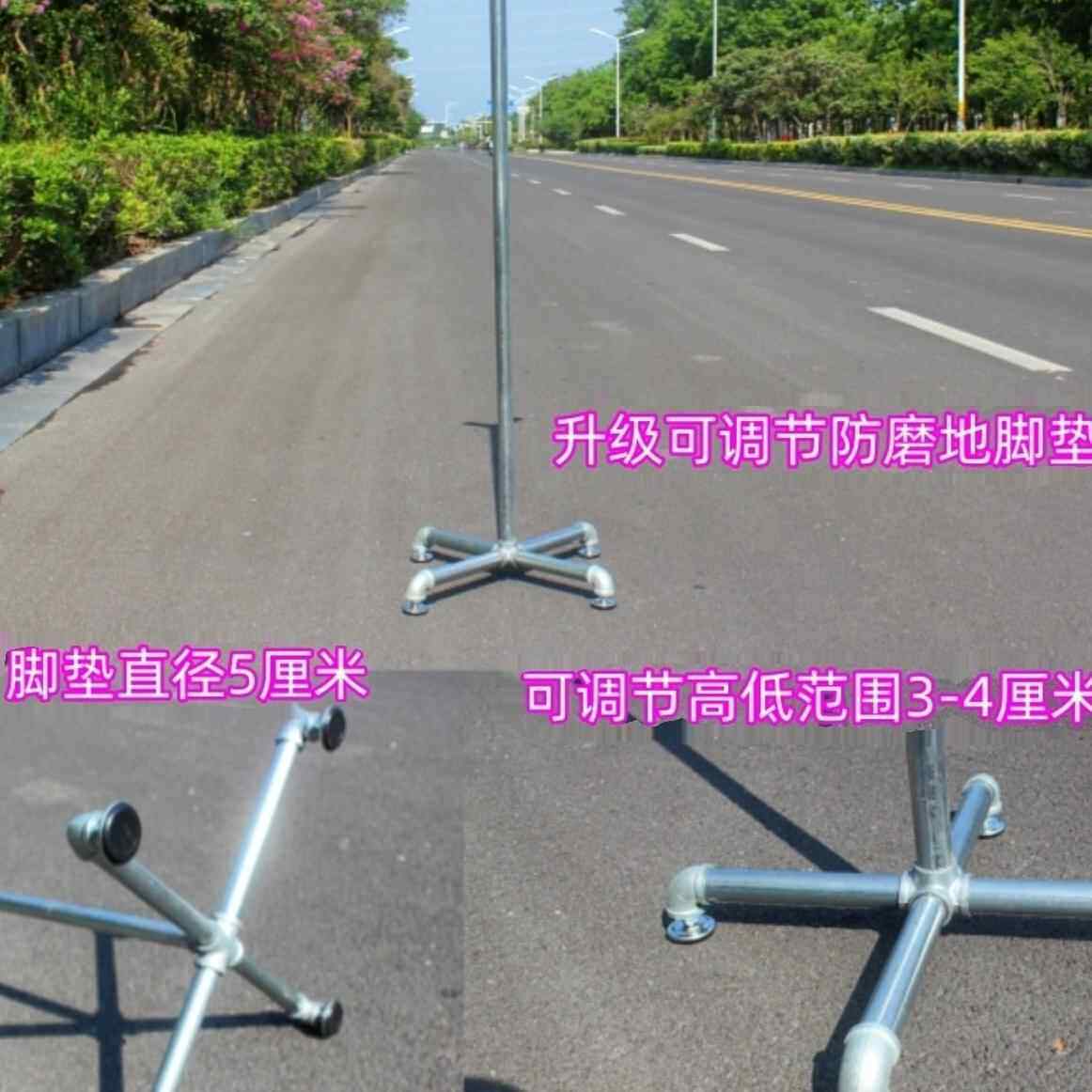 水管晾衣晾架置地多功能钢架镀锌管晒架阳台晒被子架双落JAI地单