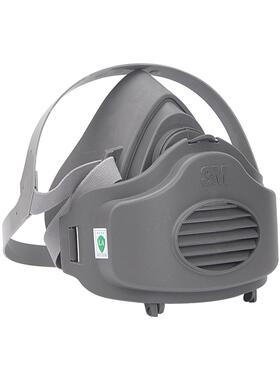 3M3270工业粉尘煤矿防尘橡胶3200面罩+3700承接座套装不含过滤棉