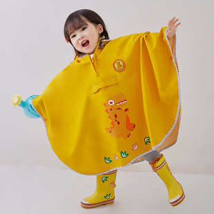 儿童雨衣卡通可爱幼儿园宝宝恐龙雨披男童女童斗篷雨服上学防水衣