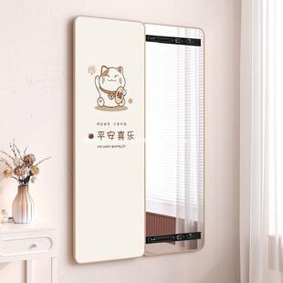 隐藏式推拉玄关全身镜装饰画隐形卧室穿衣镜挂画家用暗藏试衣镜