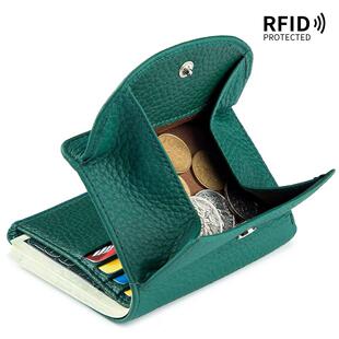 Genuine Bank Holder Cow Credit Card RFID Leather Business