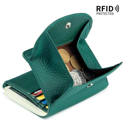 Genuine Leather RFID ID Credit Bank Business Card Holder Cow