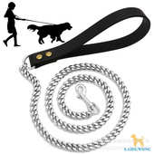 现货14mm不锈钢金狗链牵引加密链宠物恶霸斗牛犬牵引爆款