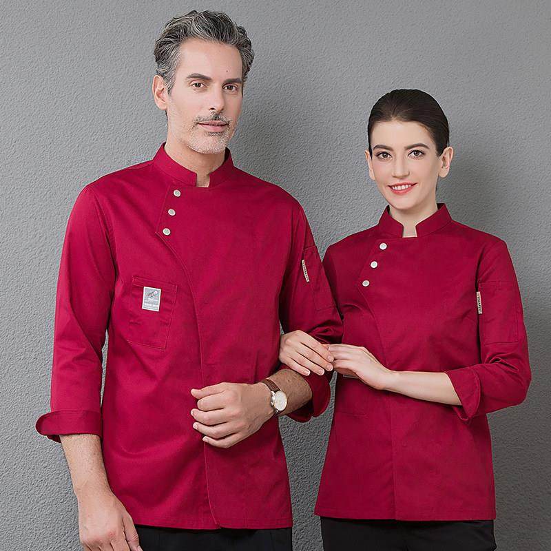 正品厨酒纯店季师工作服男女长袖短袖秋冬款后厨房烘焙厨师服订制