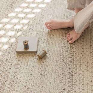 手工编织羊毛地毯日系奶油风客厅沙发简约新中式原木风流苏地毯