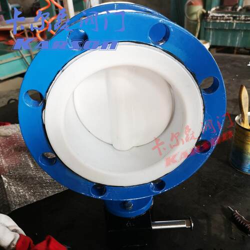 D341F-16球墨铸铁1dnQ00手动蜗轮衬四氟中线腐 法兰蚀蝶阀