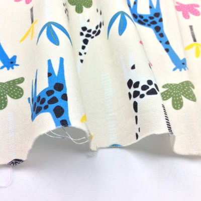 全棉13372斜纹府绸数码直喷印花面料 小清新女装童装印花面料厂家