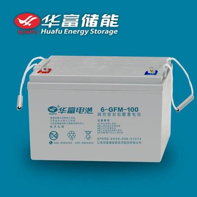 华富蓄电池6-GFM-100AH免维护胶体24ah40ah65ah120ah200ah蓄电池