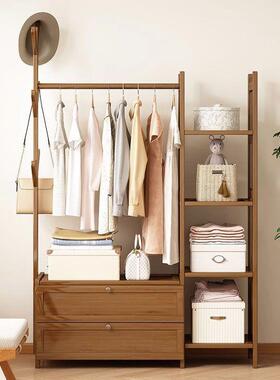 帽架落立式地卧室家衣用多功能置物架衣服简易组装房间进STO衣门