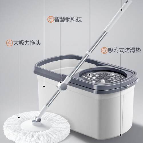拖把桶2025新款旋转通用一拖免手洗甩干家用懒人拖净拖布墩布