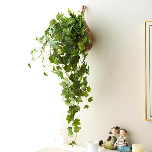 森系风彷真花假花藤蔓植室内客厅电视柜背景墙面装饰绿植花艺挂件