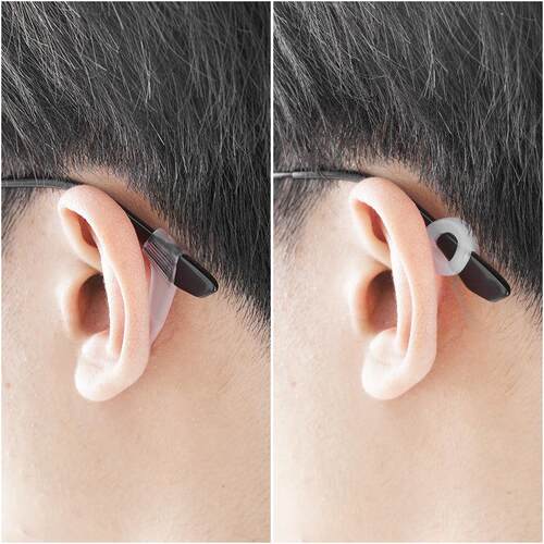 Anti-slip silicone eyeglass leg covers, perfect for preventi
