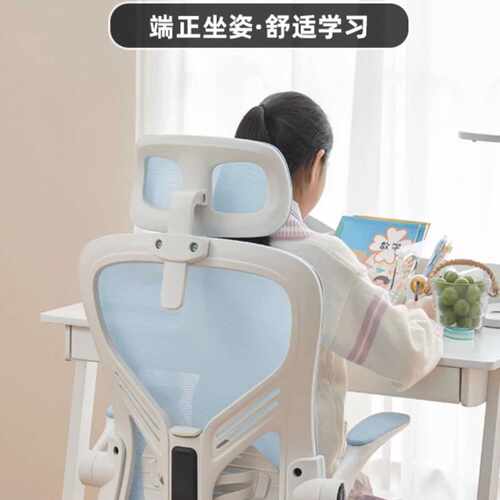 H&学习椅子久坐舒服电脑椅儿童初中学生家用书桌写作业升降座