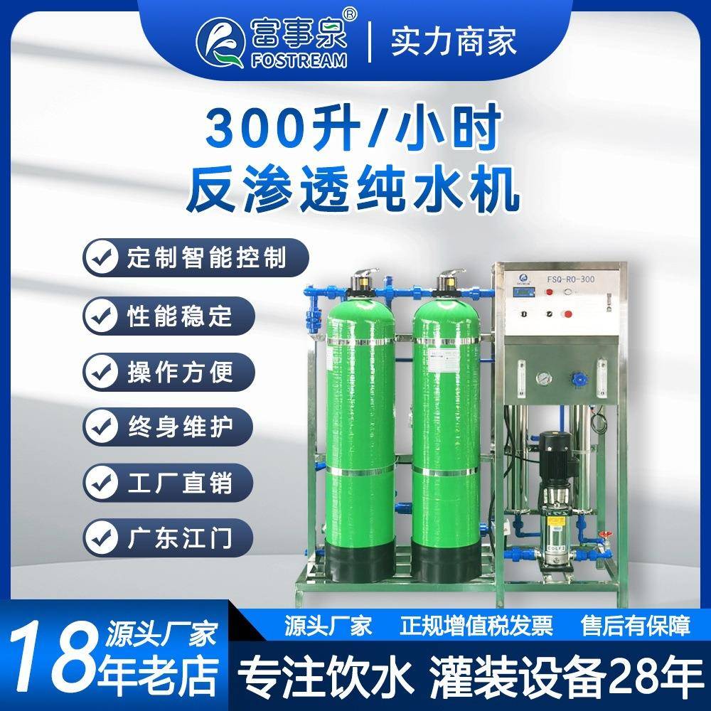 广东江门300小时环保纯净水处理RO滤芯过滤一级净水器反渗透装置
