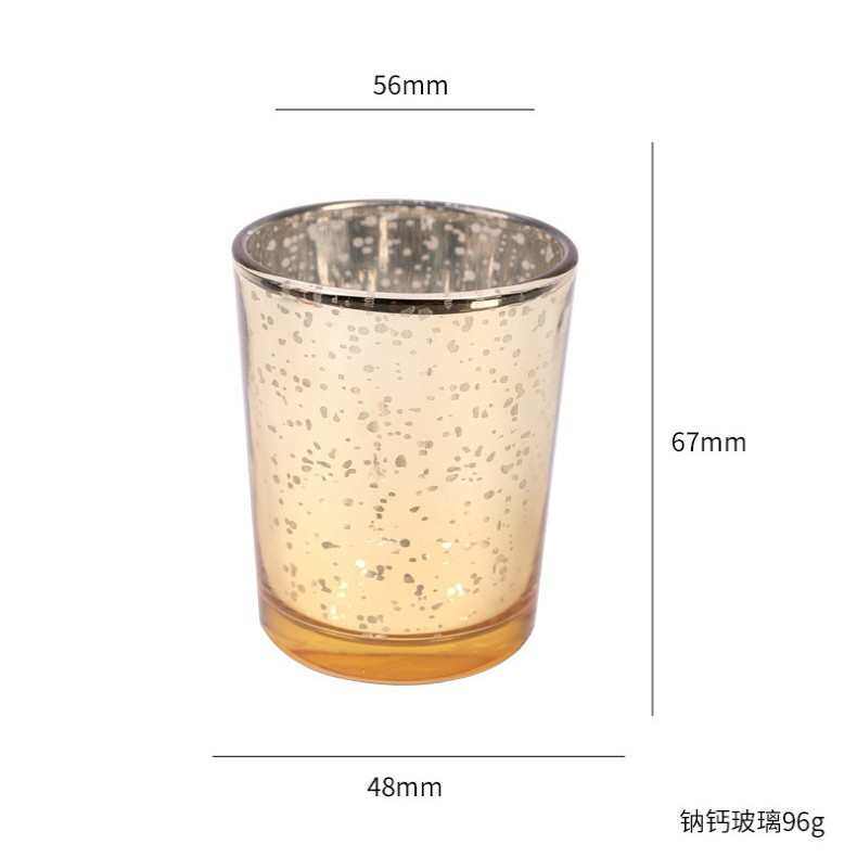 电商碎电镀系列蜡烛杯星空杯玻璃烛台摆件香薰蜡烛杯diy