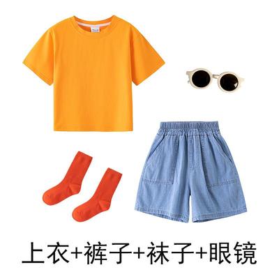 正品一儿童出演服幼儿演园舞蹈糖果色毕业照T恤小学生啦啦六队表