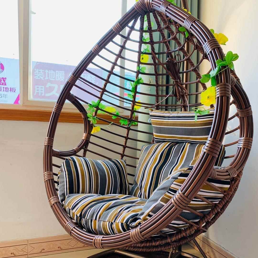 389圆形吊篮室内闲户外椅摇秋千吊休床藤椅单人鸟巢吊椅兰摇篮吊