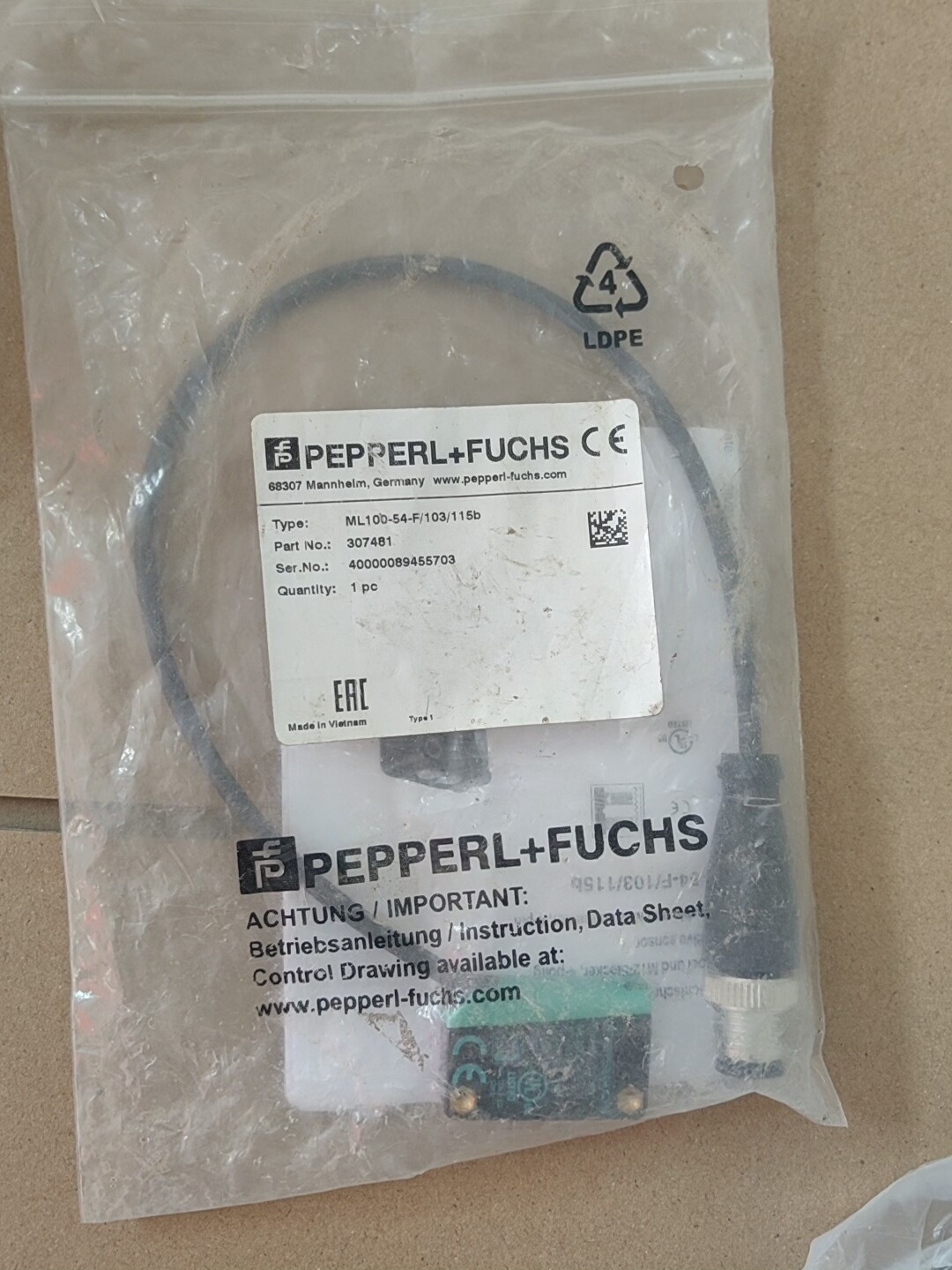 倍加福光电307481 ML100-54-F/103/115