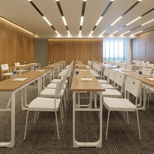 培训桌椅折叠办公桌会议长条桌椅组合条形现代学生折叠双人易梵斯
