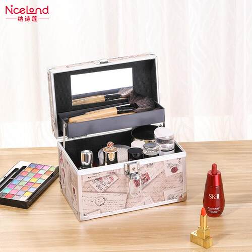 正品NICE可LAND化妆箱大容量水乳护妆肤用品化品收纳盒手提携式家