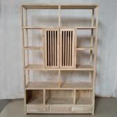 中实式 白茬博架古架木茶叶架展示新白胚置物架储物柜BGJZS酒架原